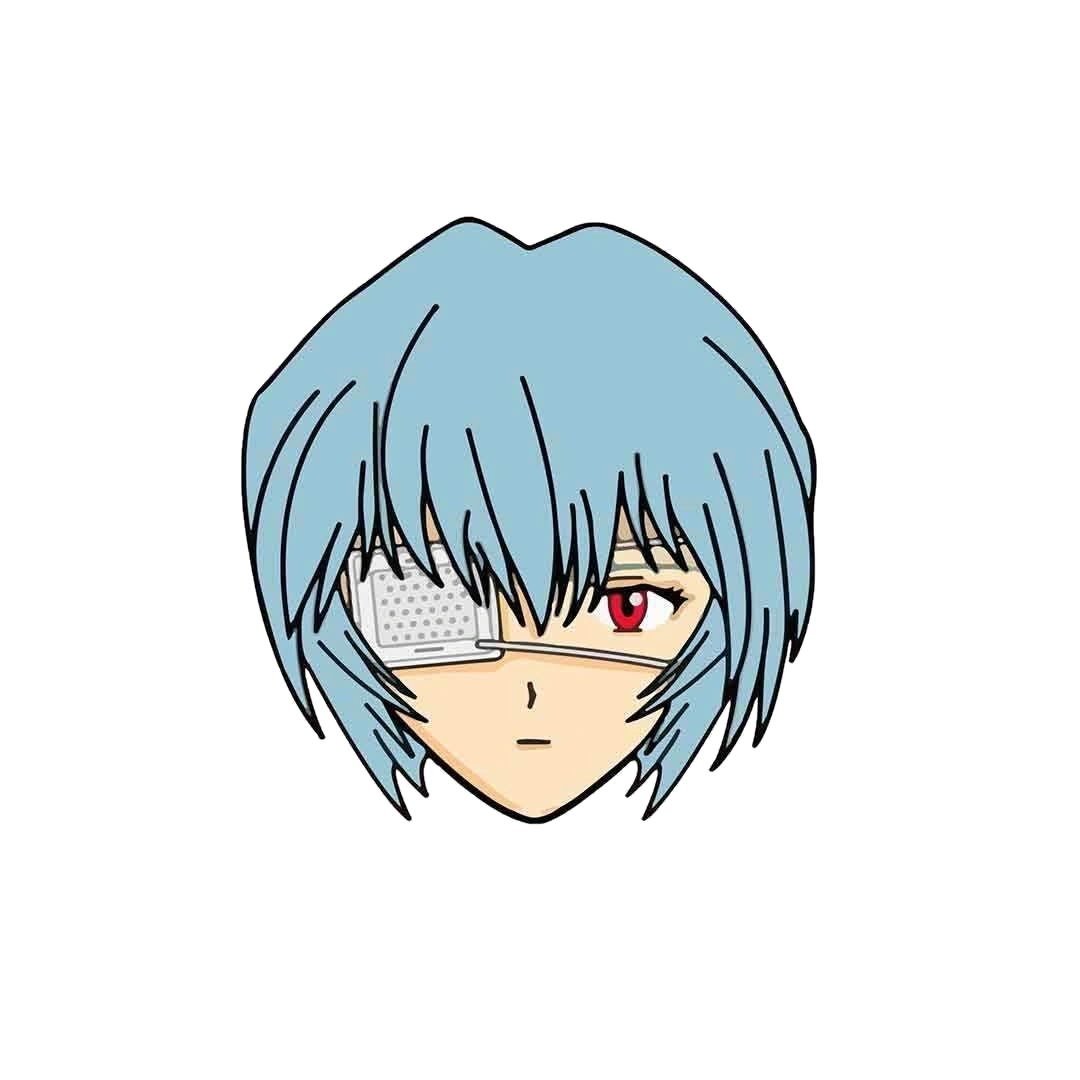 Girl with eye patch Sticker